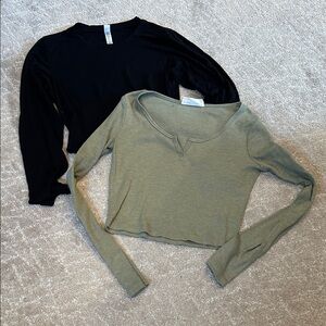 Stylish Black and Tan Women's Tops